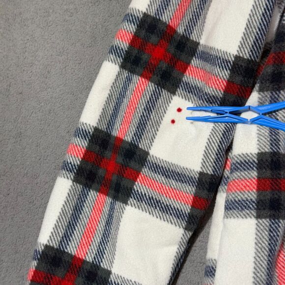 Sage Collective Womens Red White Jacket Flannel Sherpa Lined Plaid Long Sleeve L - Picture 3 of 9